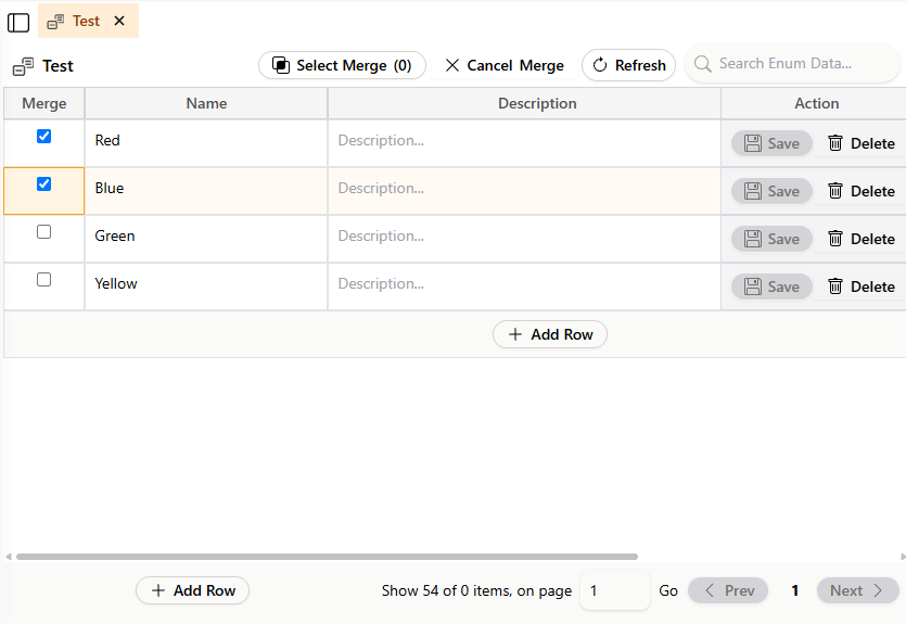 EnumData Merge Select